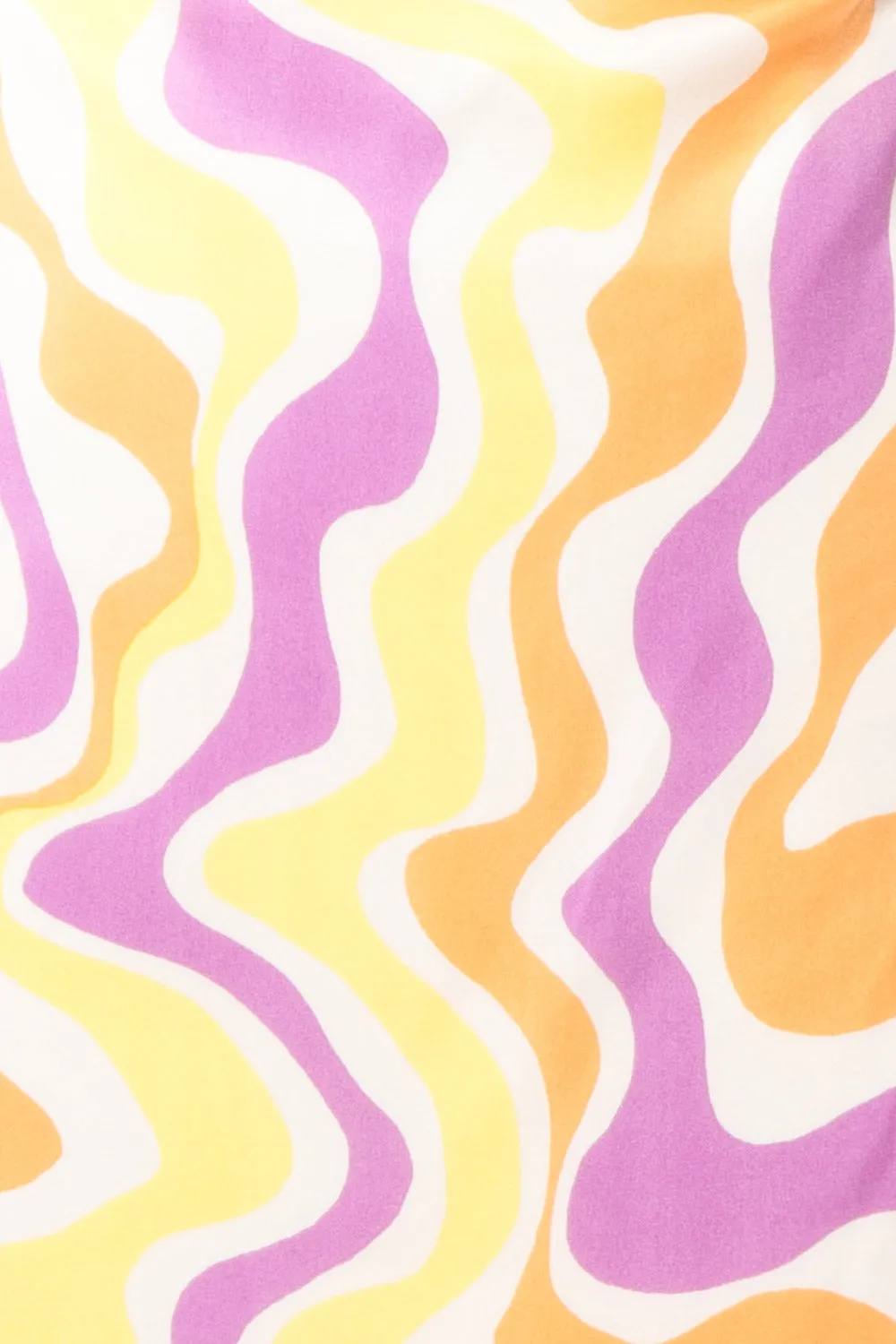Electra | Short Patterned Satin Dress
