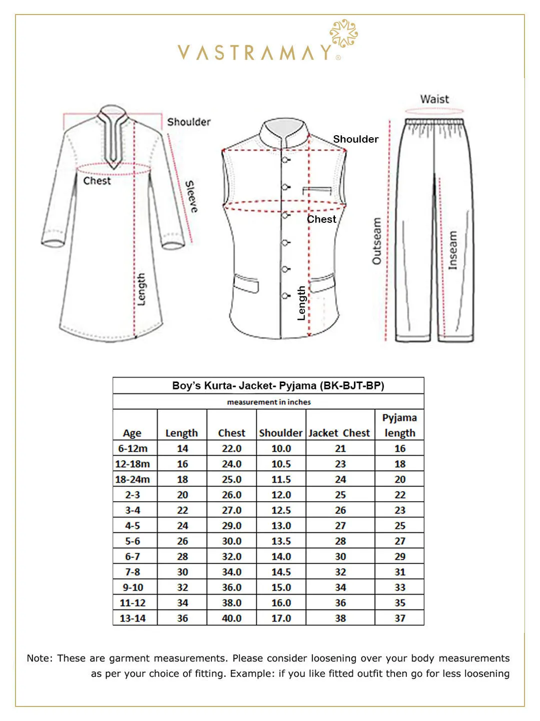 Jashvi Boys' Gold Cotton Silk Blend Kurta, Waistcoat and Pyjama Set