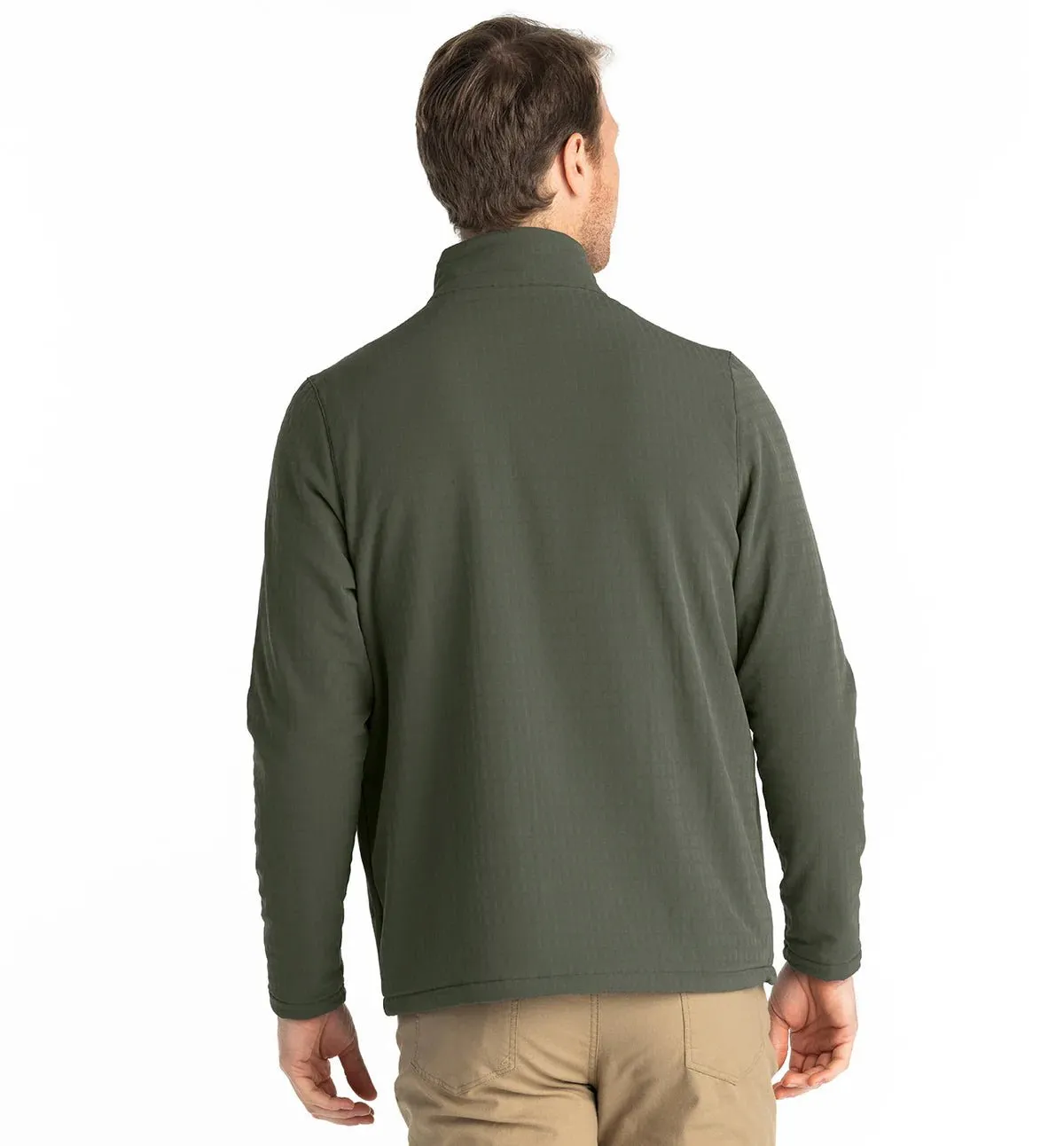 M GRIDBACK FLEECE SNAP PULLOVER