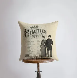 Opera | Vintage Opera | Opera Program | Pillow Cover | Vintage | Farmhouse Decor | Home Decor | Throw Pillow | Room Decor | Gift