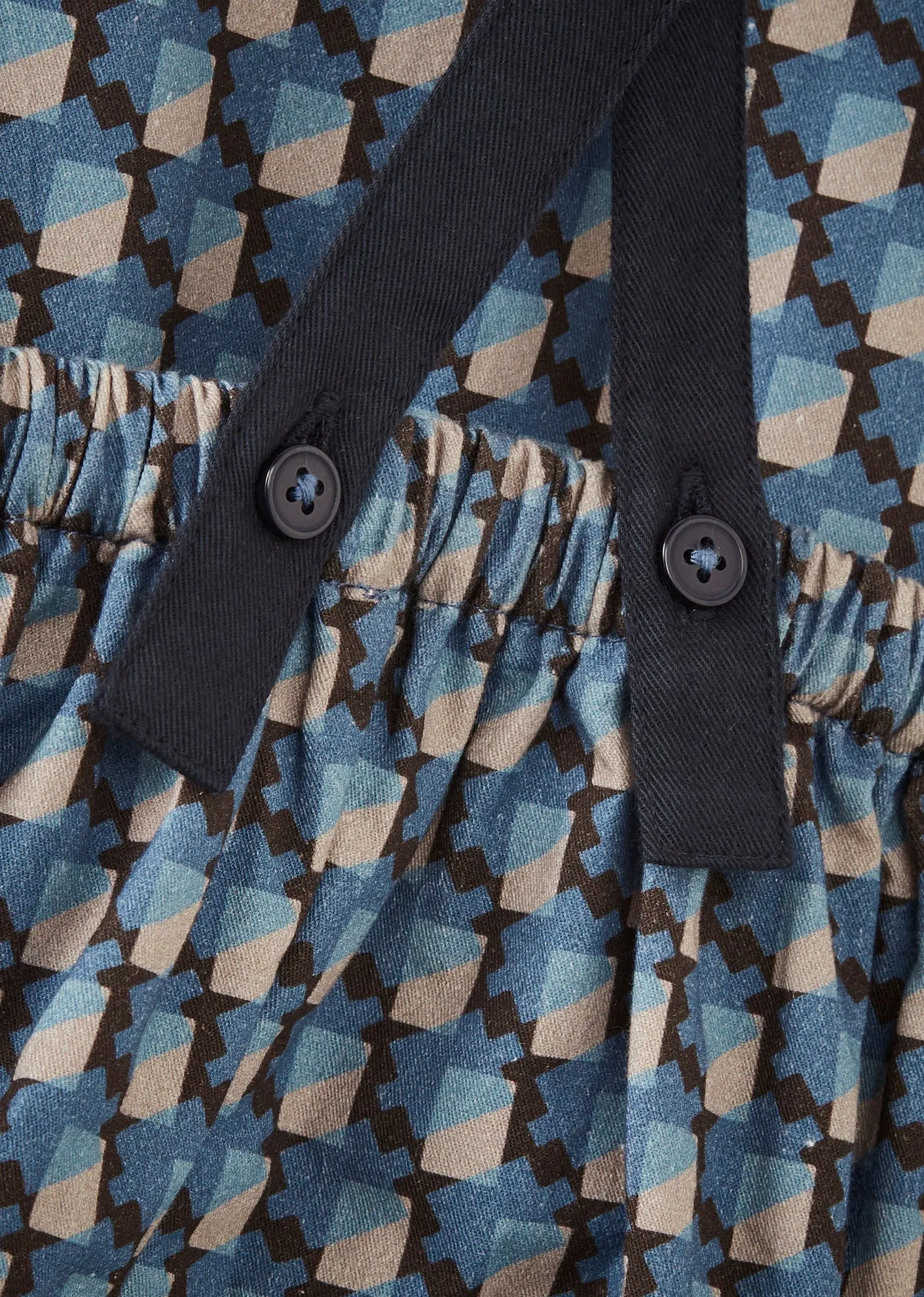 RILEY BABY COTTON ROMPER - GEO PRINT