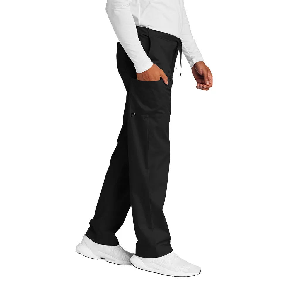 WonderWink® Men’s WorkFlex™ Mock Wrap Cargo Pants - Black